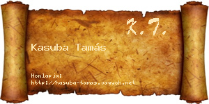 Kasuba Tamás névjegykártya